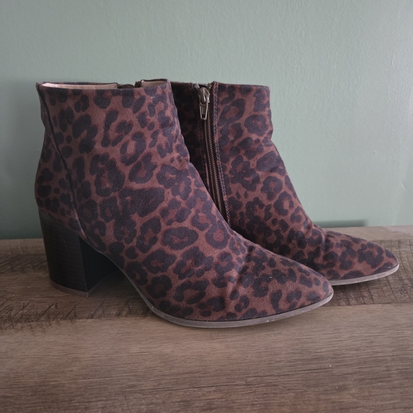 a new day Leopard Print Ankle Booties - Picture 1 of 5